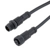 Picture of IP68 Waterproof M12 5 Position B-code, Sensor Signal Cable, Light Weight Plastic Nut, 22AWG, PVC, Male To Female, Black, 1M
