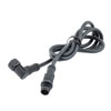 Picture of IP68 Waterproof M12 5 Position B-code, Sensor Signal Cable, Light Weight Plastic Nut, 22AWG, PVC, Male To Right Angle Female, Black, 1M