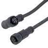 Picture of IP68 Waterproof M12 5 Position B-code, Sensor Signal Cable, Light Weight Plastic Nut, 22AWG, PVC, Female To Right Angle Female, Black, 5M