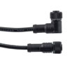 Picture of IP68 Waterproof M12 5 Position B-code, Sensor Signal Cable, Light Weight Plastic Nut, 22AWG, PVC, Female To Right Angle Female, Black, 5M