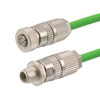 Picture of Profinet Type B/C Cat5e Cable IP67 M12 D-Code Male-Female Double Shielded 22AWG Stranded High Flex Industrial Outdoor PLTC TPE Green 10m