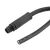 Picture of M12 4 Position IP68 S-Code Pigtail Cable Assembly, Unshielded 16AWG PVC Jacket, Male to Cut End, Black 1.0m