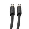 Picture of M12 4 Position IP67 S-Code AC Power Shielded Cable Assembly, 16AWG 630V 12A, Industrial Drag Chain HFPUR Jacket, Male to Male, Black, 5.0m