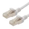 Picture of Category 6a 10gig Slim Ethernet Antibacterial Antimicrobial Cable Assembly, RJ45 Male/Plug, S/FTP, 30AWG Stranded, CM PVC, White, 30FT