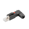 Picture of Profinet Angled Shielded RJ45 Field Termination Plug, 22-23AWG, PoE+ Rated