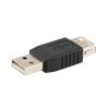 Picture of USB 2.0 Socket Saver Adapter Coupler, Shielded, Type A Male Plug to Type A Female Jack Receptacle, In-line, Black
