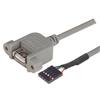 Picture of USB Type A Adapter, Female Bulkhead/Female Header 0.3M