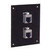 Picture of Universal Sub-Panel, 2 Shielded Category 6 Couplers, RJ45 Straight Thru
