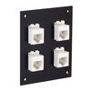 Picture of Universal Sub-Panel, 4 Category 5e Low Profile Mini-Couplers, RJ45 Straight Thru