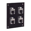 Picture of Universal Sub-Panel, 4 Shielded Category 5e Couplers, RJ45 Straight Thru