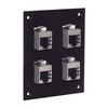 Picture of Universal Sub-Panel, 4 Shielded Category 6 Couplers, RJ45 Straight Thru