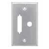 Picture of Stainless Wall Plate, One DB25 Opening and One 0.5" dia. D-hole