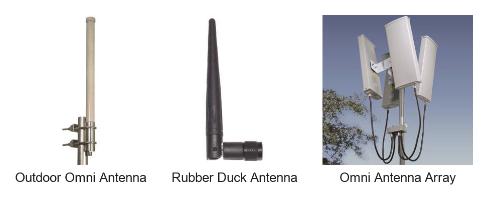 Outdoor Omni Antenna, Rubber Duck Antenna, and Omni Antenna Array
